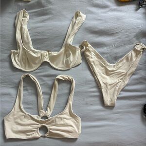L*SPACE 2 bikini tops and 1 bottom
